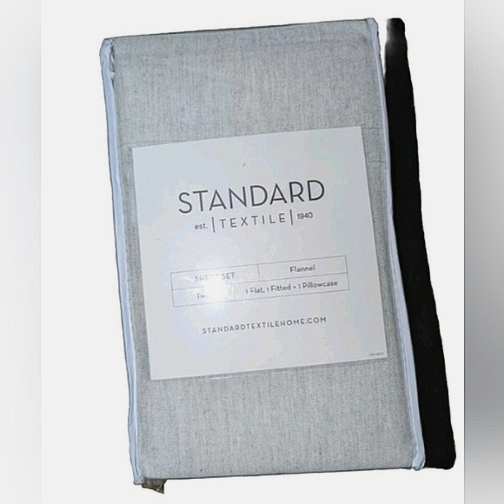 Queen Flannel Sheets Set Gray Deep pocket sheets Cotton flannel standard textile - Picture 5 of 8